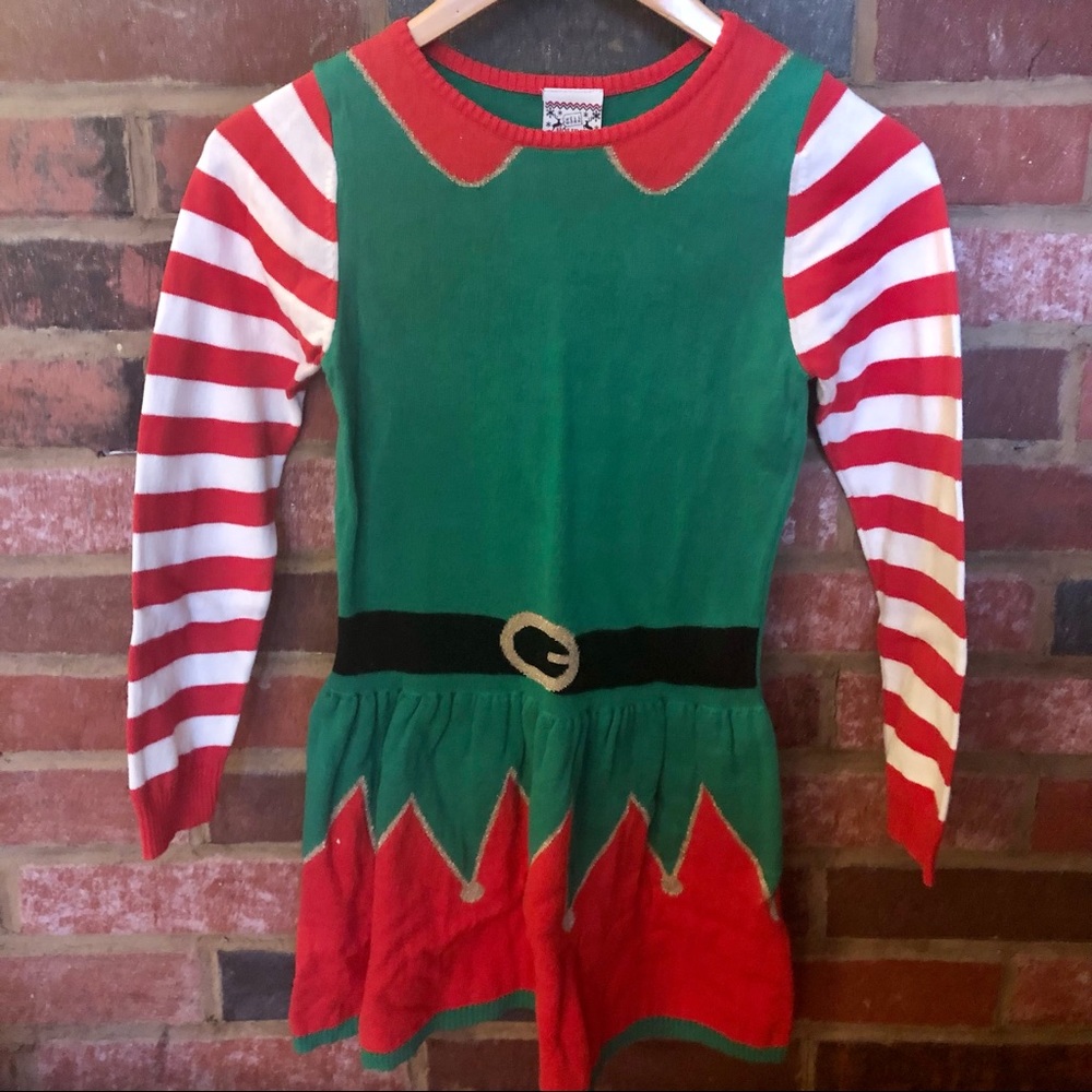 Girls Holiday Sweater Dress - M